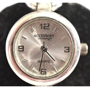 Accessory Crossings Retro Silver Tone Chain Band 7.5 Inch New Batter Watch